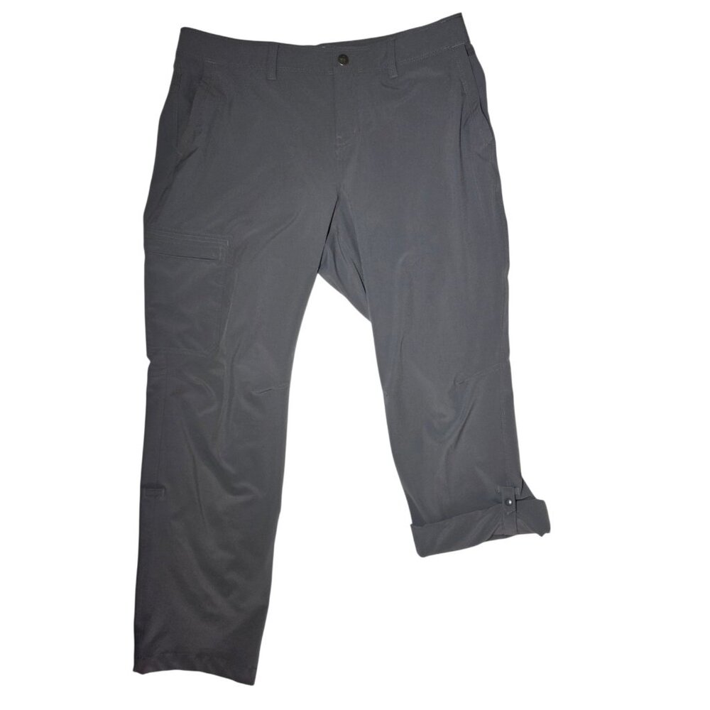 Rei Co-op Gray Women's Lightweight Outdoor Hiking Pants Roll-Tab For Capri 14P